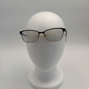 Banana Republic Eyeglasses Women 135 Purple Gold Excellent Snakeskin Frames